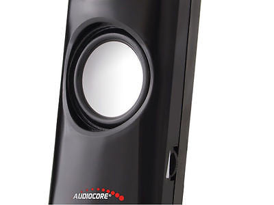 Audiocore AC870 Computer Stereo Speakers 8W PC Laptop USB Jack 3.5mm Connection Volume Control