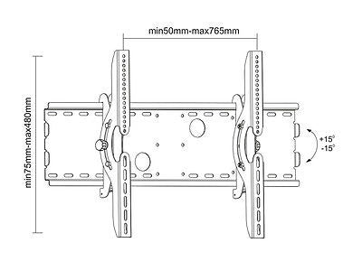 MACLEAN MC-521 TV MUR MONTRE BRCQUET LED PLASMA LED PLASMA 32 "- 63" 75 kg Slim