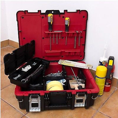 Keter 221474 Technician Case Tool Box Heavy Duty verwijderbare compartimenten