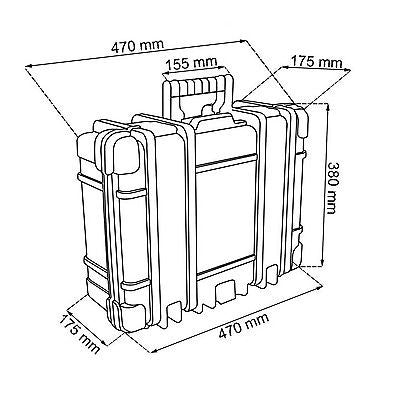 Keter 221474 Technician Case Tool Box Heavy Duty verwijderbare compartimenten