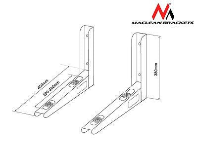 Maclean MC-621 Air Conditioner Condensing Unit Galvanized Steel Wall Mount Bracket up to 100kg