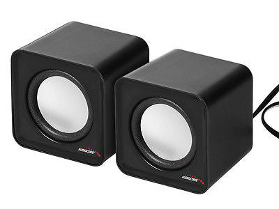 AudioCore AC870 PC Speintes Stéréo ordinateur portable compact compact 2.0 USB 6W 2 x 3W 3,5 mm Jack