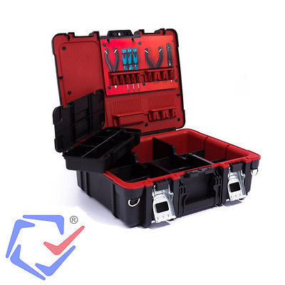 Keter 221474 Technician Case Tool Box Heavy Duty verwijderbare compartimenten