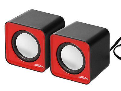 AudioCore AC870 PC Speintes Stéréo ordinateur portable compact compact 2.0 USB 6W 2 x 3W 3,5 mm Jack