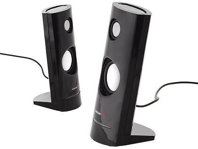 Audiocore AC870 Computer Stereo Speakers 8W PC Laptop USB Jack 3.5mm Connection Volume Control