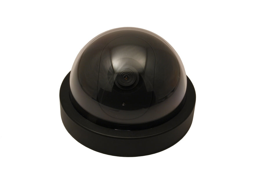 Caméra factice noir / blanc sans fil Faux dôme en plastique Caméra de  sécurité CCTV avec système de surveillance LED clignotant intérieur  extérieur