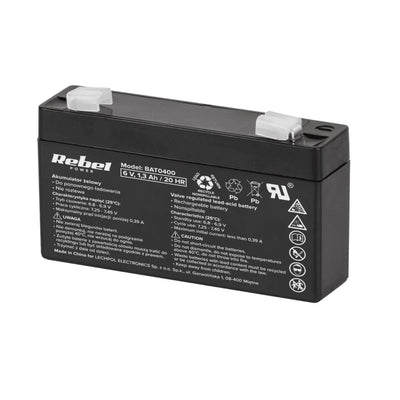 Batterie de remplacement au gel 6V 1,3Ah - dimensions : 97 x 24 x 51 mm