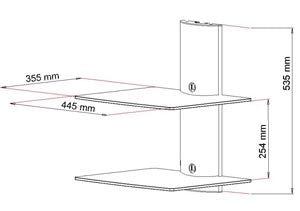 Double glass shelf for the DVD tuner Art D-50N console