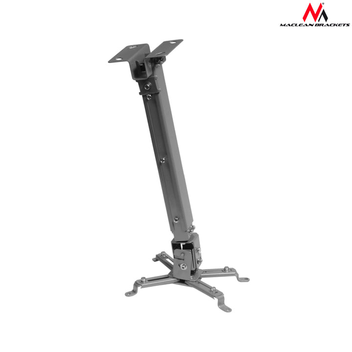 Maclean MC -581 Soporte de montaje de techo de proyector universal - Extendiendo longitud ajustable 430 mm - 650 mm inclinado +15 ° / -15 °