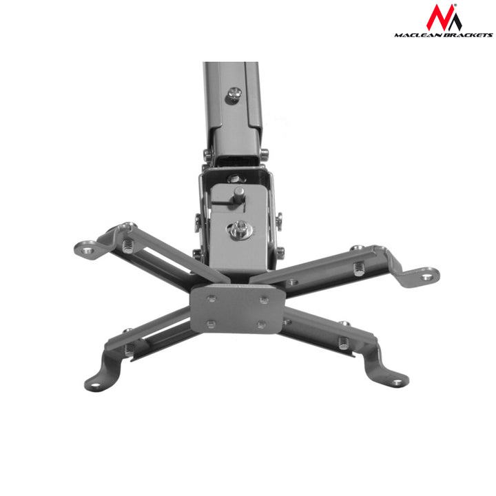 Maclean MC -581 Soporte de montaje de techo de proyector universal - Extendiendo longitud ajustable 430 mm - 650 mm inclinado +15 ° / -15 °