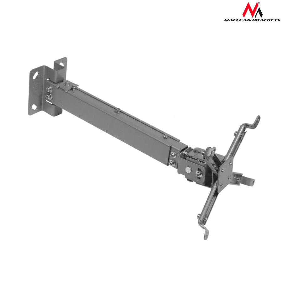 Maclean MC -581 Soporte de montaje de techo de proyector universal - Extendiendo longitud ajustable 430 mm - 650 mm inclinado +15 ° / -15 °