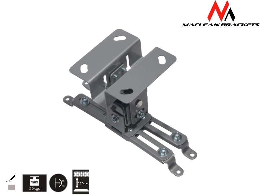 Maclean MC-582 Universal Projector Ceiling Mount max. 20kg Tilting -15° / +15° High Quality