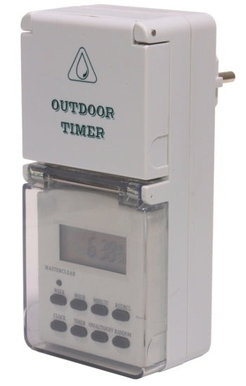 EXTERNE ELEKTRONISCHE PROGRAMMEUR Digitale timer MCE08 witte kleur