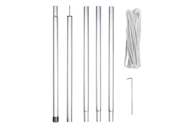 Perel GSSK1 Mounting Pole for Garden Shade Sail with Guy Rope