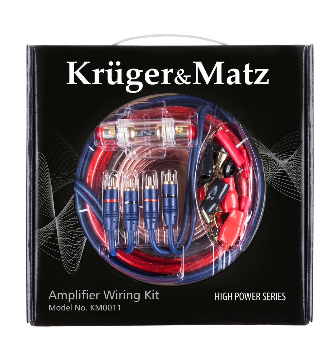 Amplifier cable set + mounting accessories Kruger&Matz KM0011