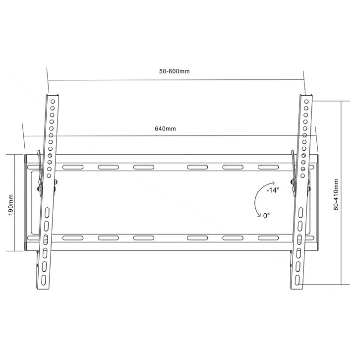 Maclean MC-605 TV Bracket Wall Holder Mount Monitor 32'' - 80" VESA Adjustable Universal 55kg