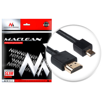 HDMI - MicroHDMI v1.4 Cable de audio y vídeo TV delgada Monitor LCD TFT Full HD 4K 3D