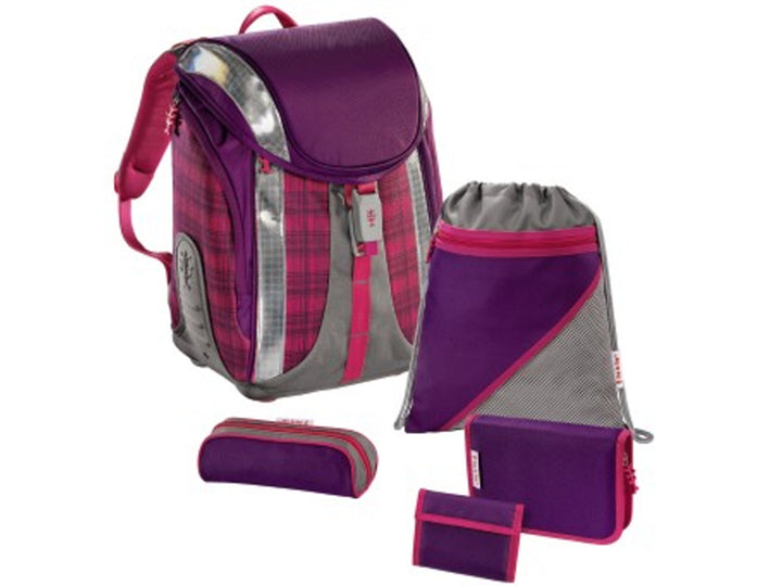 School Backpack Set Pencil Case Shoe Bag Wallet Travel Rucksack Accessories