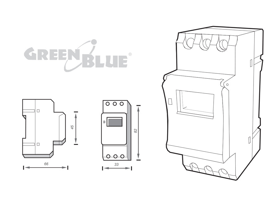 Elektronische programmeerbare DIN Timer Switch LCD SPDT 16A 3600W Oplaadbare batterij