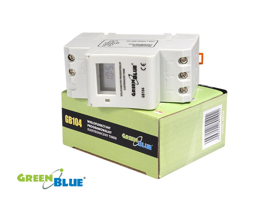 Elektronische programmeerbare DIN Timer Switch LCD SPDT 16A 3600W Oplaadbare batterij