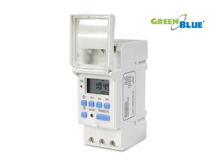 Elektronische programmeerbare DIN Timer Switch LCD SPDT 16A 3600W Oplaadbare batterij