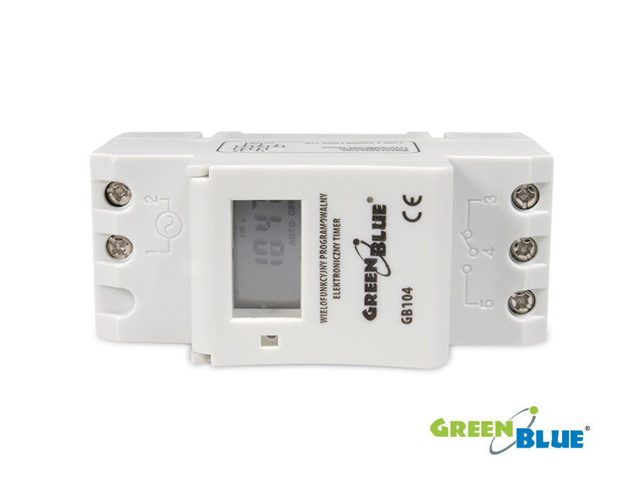 Elektronische programmeerbare DIN Timer Switch LCD SPDT 16A 3600W Oplaadbare batterij