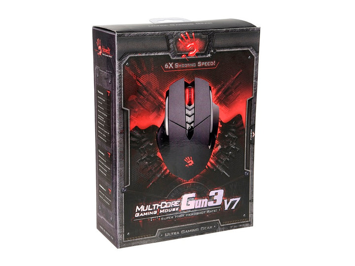 A4Tech V7M Blutige USB verdrahtete optische Gaming Maus Core 200.3200DPI