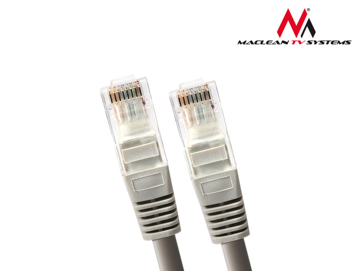 Maclean MCTV-653 Netzwerkkabel Patchcord Kabel UTP CAT5 5m grau