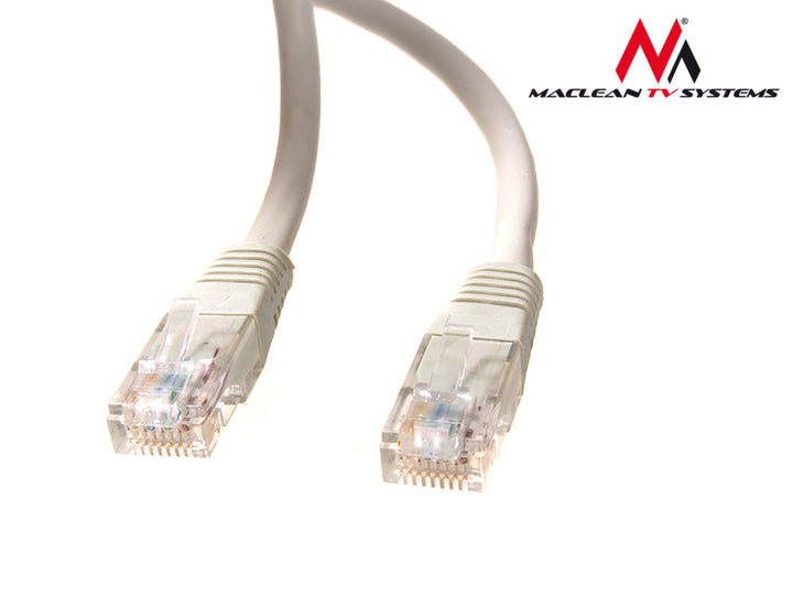 Maclean MCTV-657 Patchord UTP Cable Network Ethernet RJ45 1m Male to Male Cat 6 Router Hub Switch