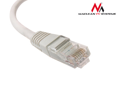 Cable de red UTP LAN CAT6, terminado con clavijas RJ45, gris - 5,0 m