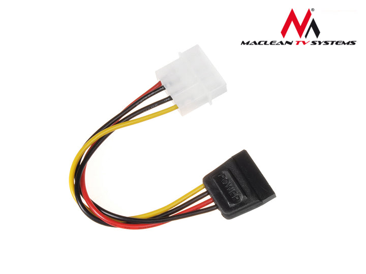 Molex SATA MCTV-633 Power Adapter Cable Female 4-pin MOLEX-SATA 15-pin Male Hard/Optical Drive Connector