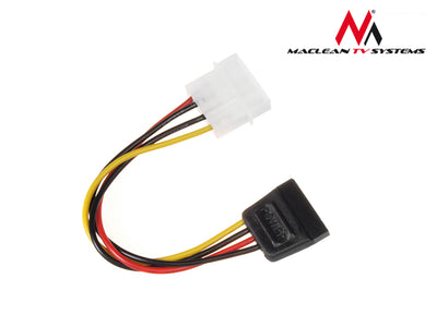 Molex SATA MCTV-633 voedingsadapterkabel Vrouwelijk 4-pins MOLEX - SATA 15-pins mannelijk connector voor harde/optische schijf