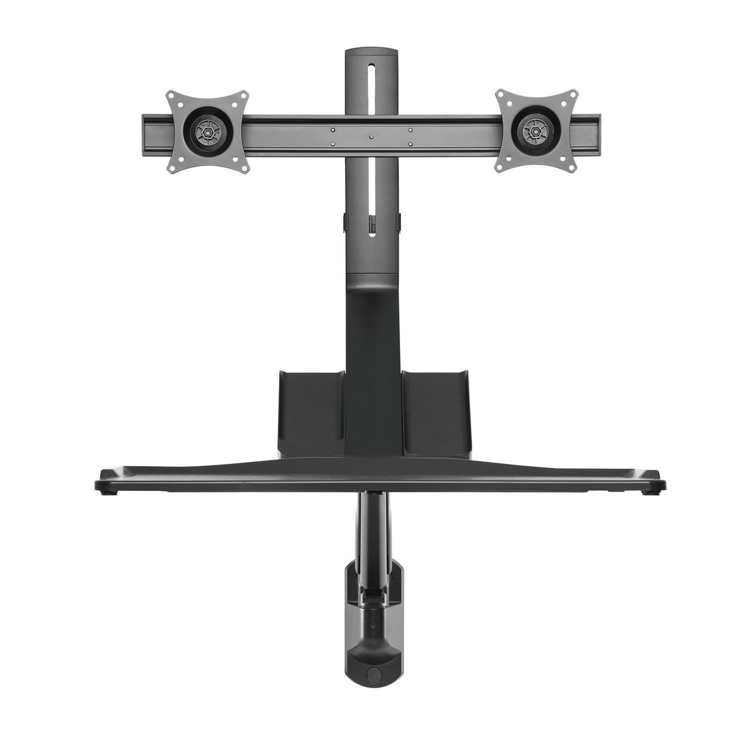 Maclean MC-633 Soporte para monitor Montaje en pared Estante para teclado Estación de trabajo con soporte para sentarse VESA 17" - 32"