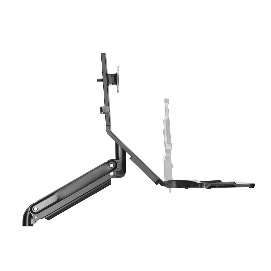 Maclean MC-633 Monitor Bracket Wall Mount Keyboard Shelf Sit Stand Workstation VESA 17" - 32"