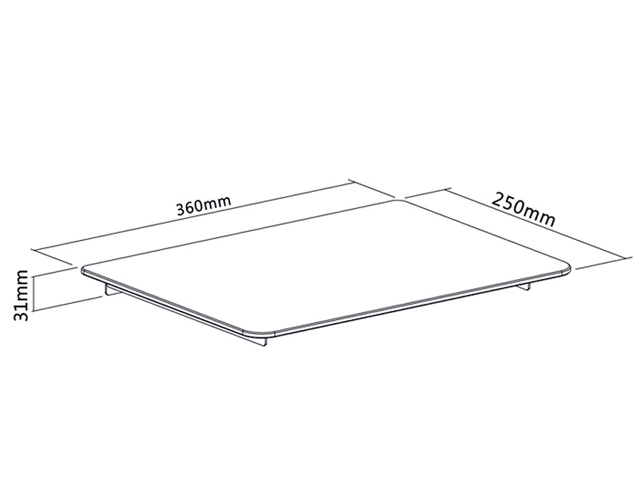 MC-629 Maclean Brackets DVD Glas-Ablage Einlegeboden aus Glas