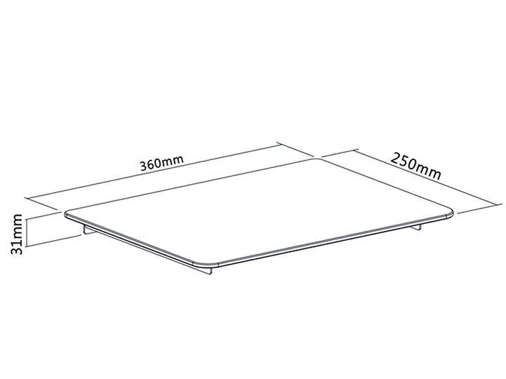 Maclean MC-629 DVD SkyBox Glass Shelf Holder Wall Mount Bracket 8kg Slim Black Universal