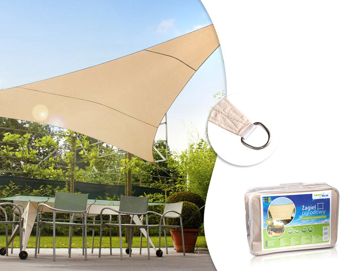 Sun Shade Sail stoffa UV Giardino Triangolo impermeabile 3 dimensioni 3,6 m 4m 5m