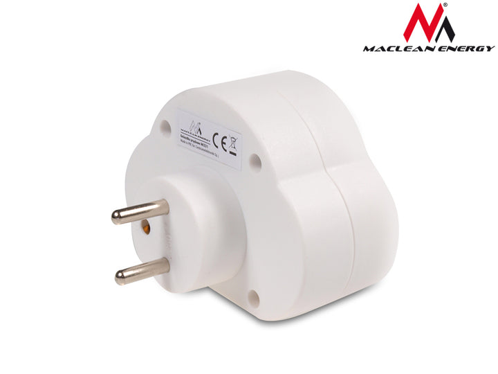 Maclean current outlet, with switch, x2, max. 3680W,  type E MCE31