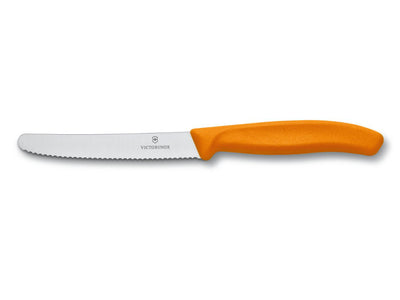 Victorinox 6.7836.L119 Couteau à couverts universel - Orange - Bord dentelé