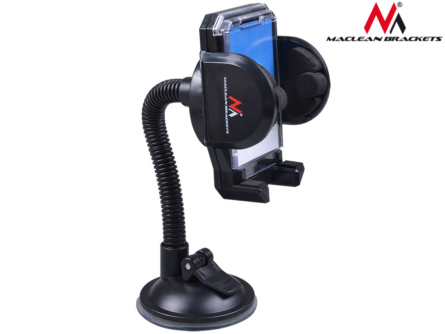 MacLean Brackets MC-660 Universal Car Telefonhalter mit Saugnapfbecher, flexibler Schwanenhals, Windschutzscheibe montiert