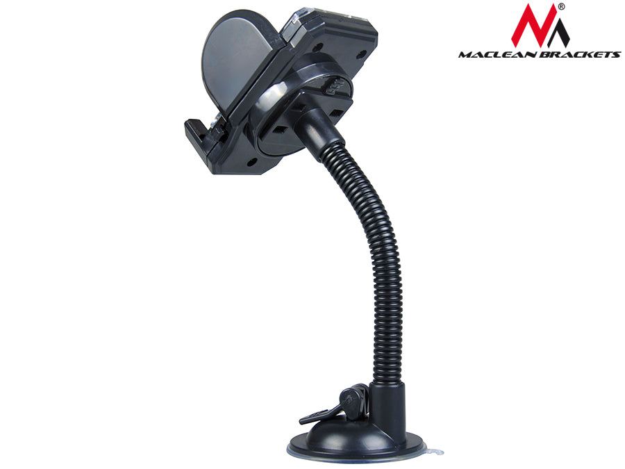 MacLean Brackets MC-660 Universal Car Telefonhalter mit Saugnapfbecher, flexibler Schwanenhals, Windschutzscheibe montiert