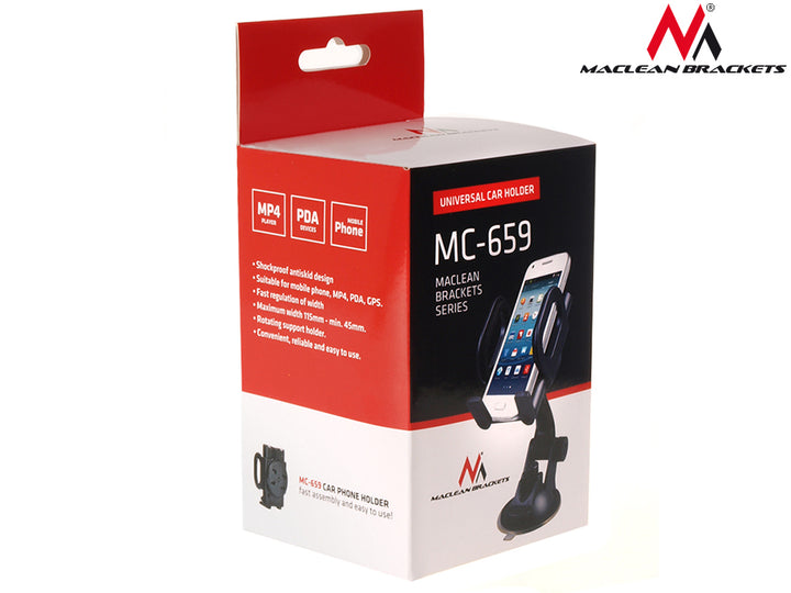 Maclean Brackets Series MC-659 Universal Car Holder Black