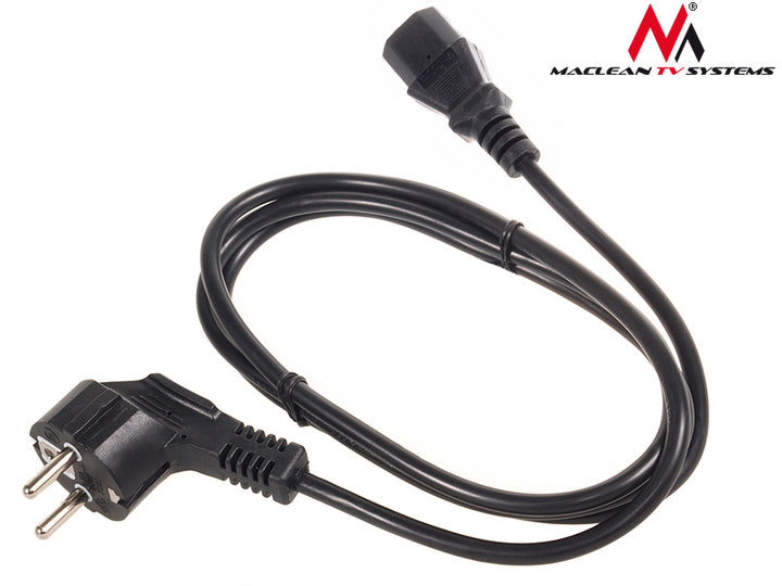 Cable de alimentación para CPU Conector CEE7/7 Schuko a C13 longitud 1,5 m Maclean MCTV-691