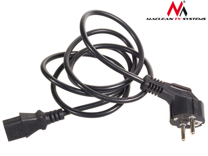 Cable de alimentación para CPU Conector CEE7/7 Schuko a C13 longitud 1,5 m Maclean MCTV-691