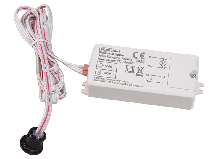 MacLean MCE84 IR -sensor Korte afstand 5 cm LED -verlichting IP20 5A Automatische lichtregeling