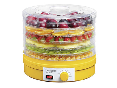 Concept so1015 déshydrateur alimentaire électrique 6 plateaux 245w pour fruits, légumes, champignons, fleurs, herbes, viande, poisson