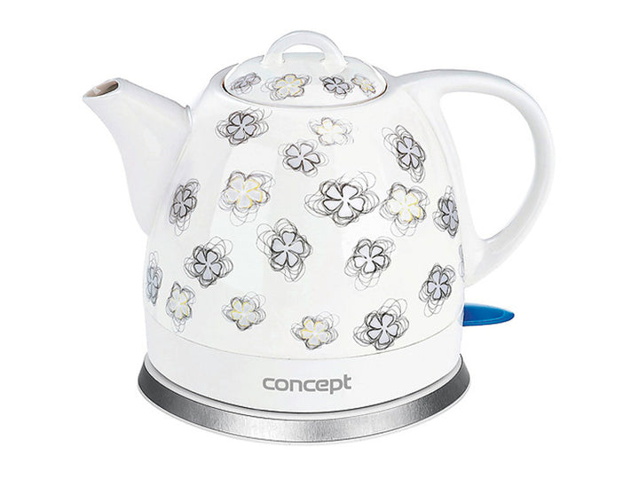 Concept RK0010NE Electric Ceramic Kettle Elegant Teapot Retro Water Level Indicator 1000W 1L