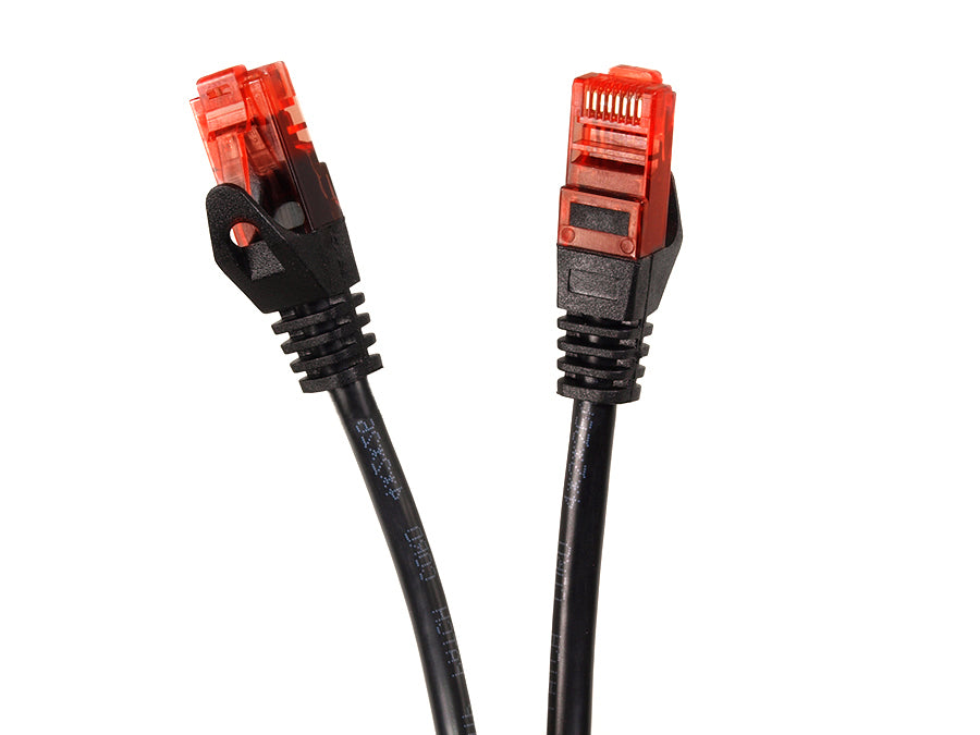 Câble réseau UTP LAN CAT6, terminé par des fiches RJ45, noir - 3 m