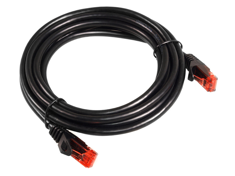 Câble réseau UTP LAN CAT6, terminé par des fiches RJ45, noir - 3 m