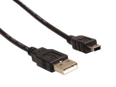Maclean MCTV-749 Cable USB 2.0 Mini USB 3m Carga Flexible Transferencia de datos rápida 480 Mbps